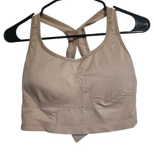 Seamless Nude Sports Bra with Racerback